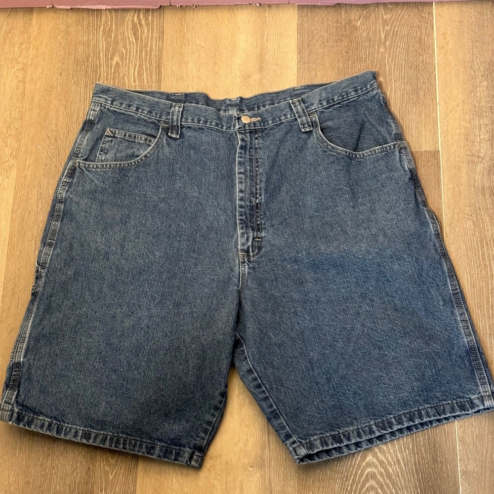 Wrangler Mens Carpenter Denim Shorts Blue Medium Wash Size‎ 40